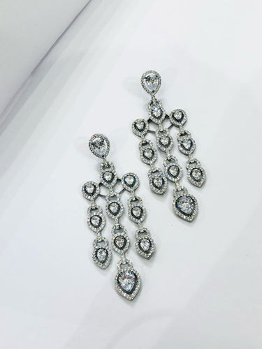 Drop Diamond Long Earrings